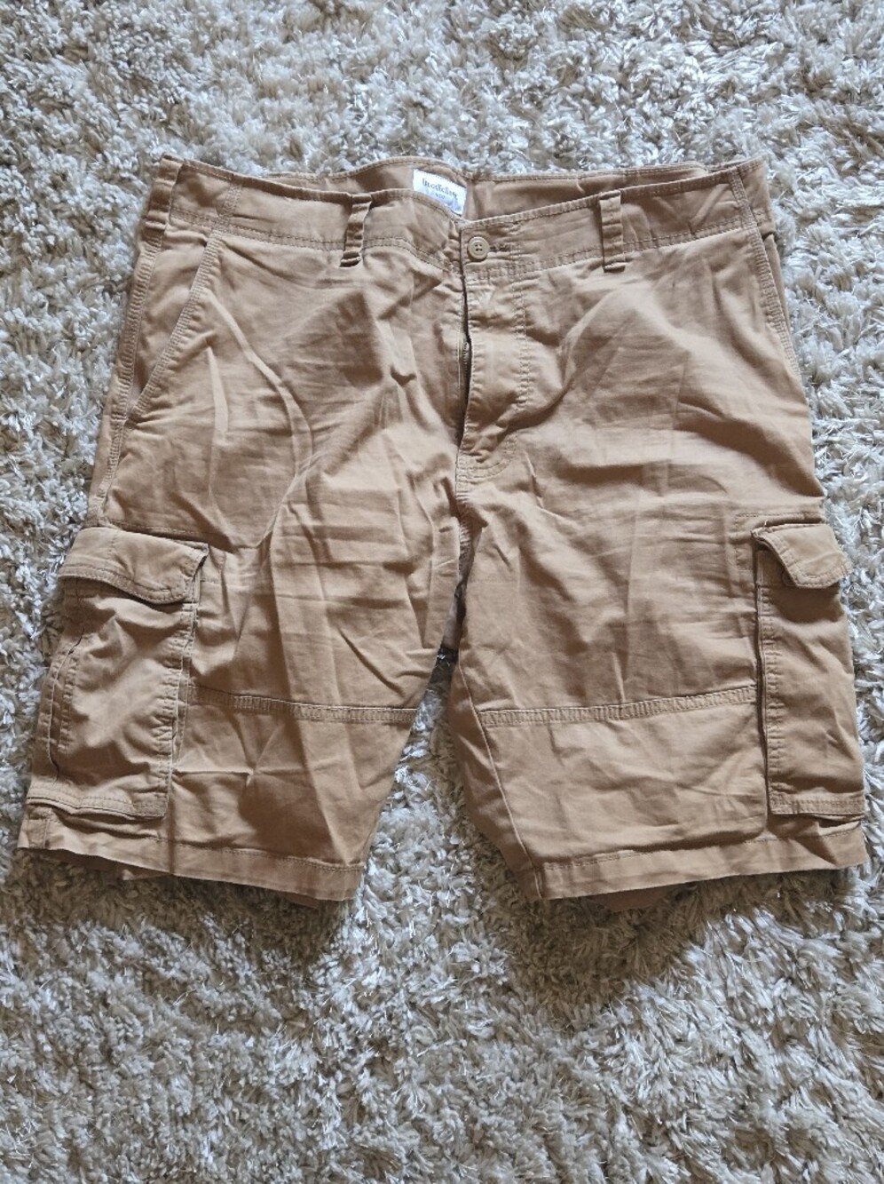 Goodfellow & Co Men's Tan Cargo Shorts - Utility Pocket Design